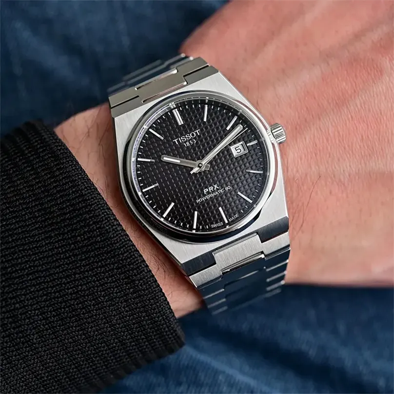 Tissot PRX Swiss Powermatic 80 Black Dial Men's Watch- T137.407.11.051.00